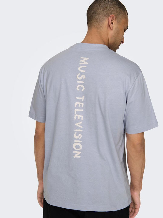 Only & Sons T-shirt Μωβ Βαμβακερό