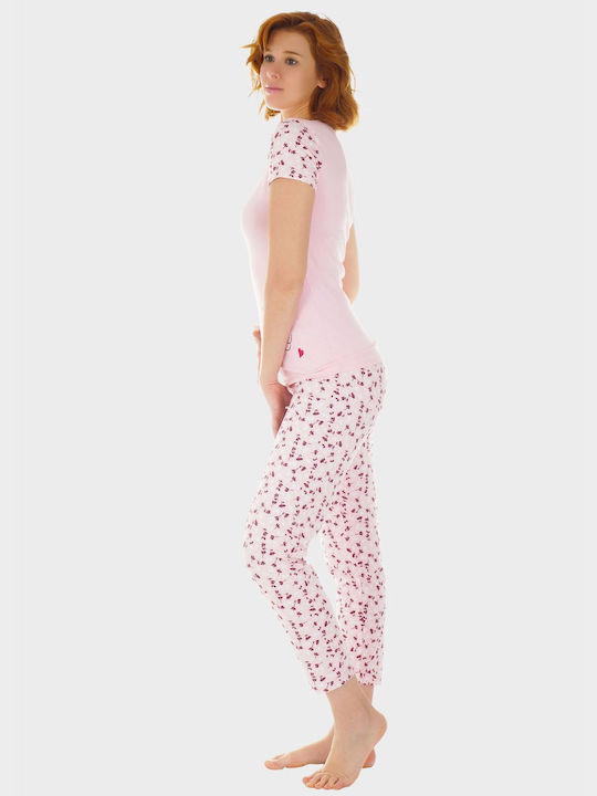 G Secret Sommer Damen Pyjama-Set Rose