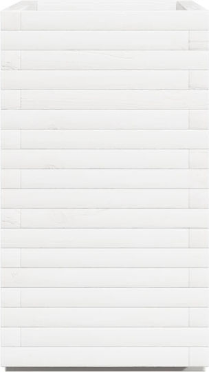 vidaXL Planter Box Wooden White 70x40x72cm.