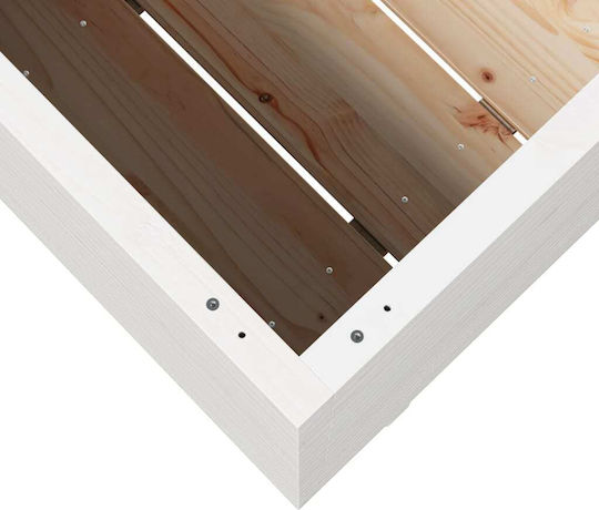 vidaXL Ζαρντινιέρα Ξύλινη Λευκή 110x60x72εκ.