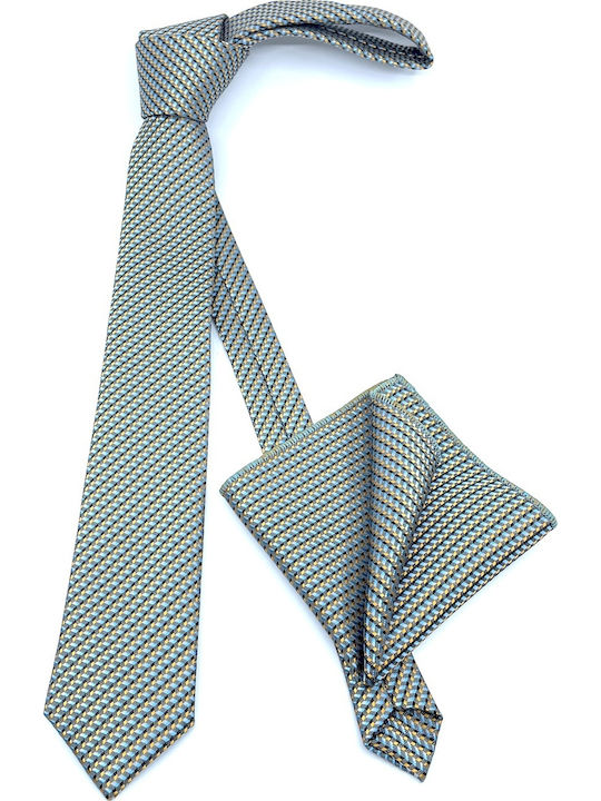 Legend Accessories Men's Tie Set Printed in Turquoise Color