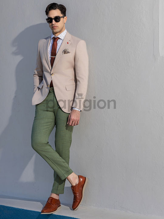 Men's Suit Jacket Slim Fit Beige