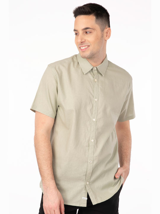 Rebase Men's Shirt Short Sleeve Cotton Lt Mint