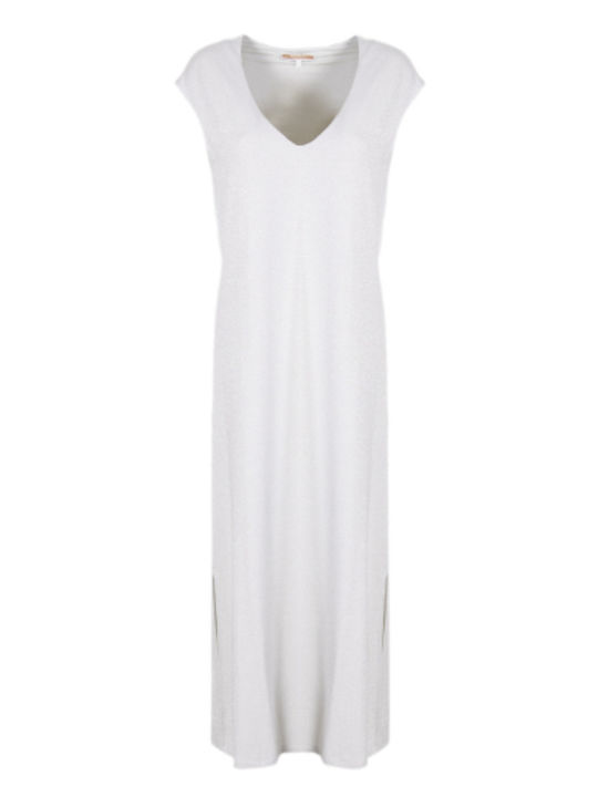 Summer Midi Dress with Tearing Silver