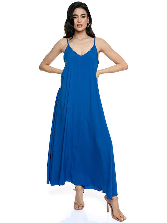 RichgirlBoudoir Summer Maxi Evening Dress Blue