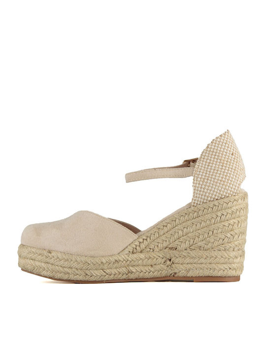 Platforme Dama De Vară Tip Espadrile Bej