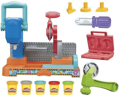 Hasbro Play-Doh Plasticine - Game Stamp and Saw Tool Bench for 3+ Years, 5pcs F9141