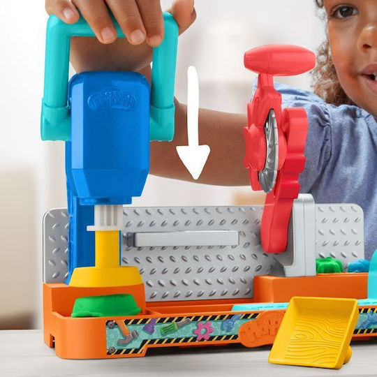 Hasbro Play-Doh Πλαστελίνη - Παιχνίδι Stamp and Saw Tool Bench για 3+ Ετών, 5τμχ