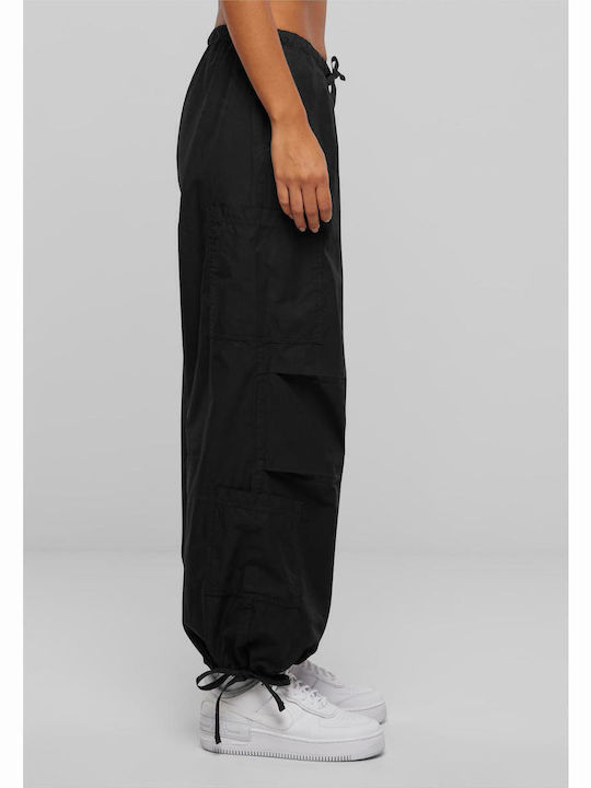 Parashute Women's Fabric Cargo Trousers Black
