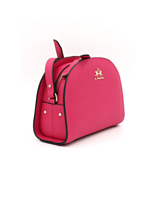 La Martina Leather Women's Bag Crossbody Fuchsia