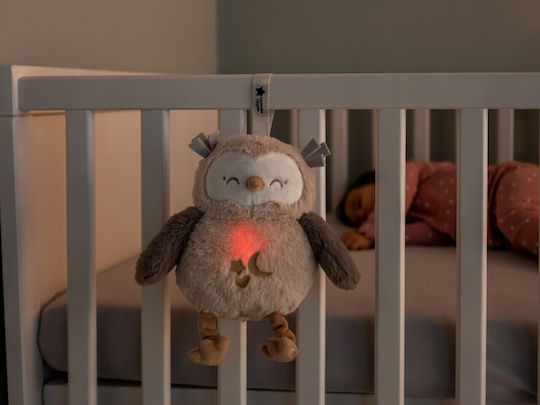 Tommee Tippee Παιχνίδι Ύπνου Ollie Deluxe Η Κουκουβάγια από Ύφασμα με Λευκούς Ήχους, Φως και Αισθητήρα Κλάματος για Νεογέννητα