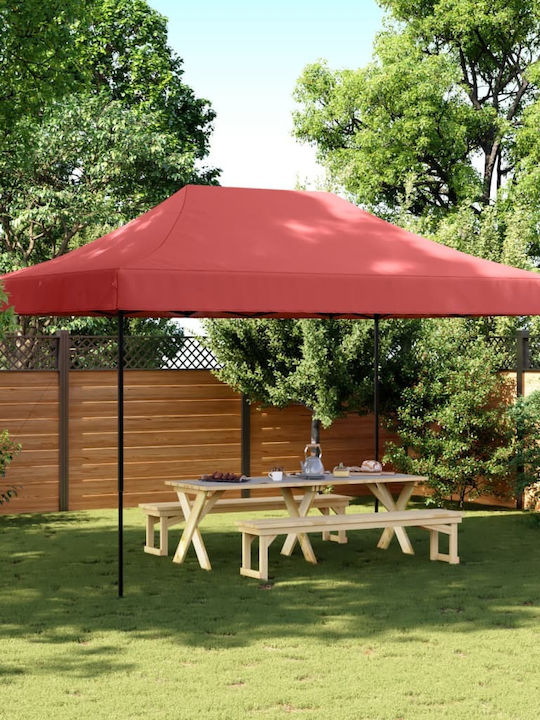 vidaXL Faltbarer Pavillon Garten Burgundisch 4.1x2.79m