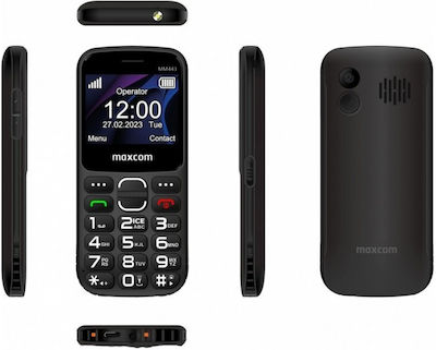 MaxCom MM443 Dual SIM Mobile Phone with Buttons Black