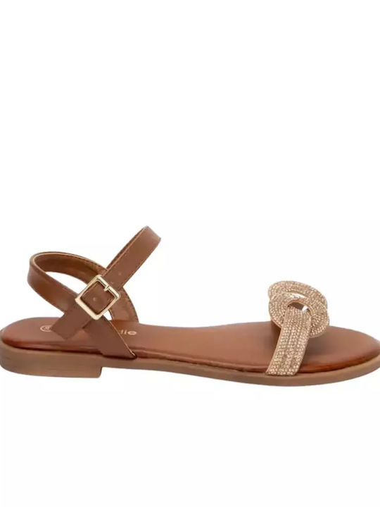 Blondie Women's Flat Sandals in Brown Color