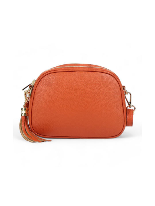 Passaggio Leather Leather Women's Bag Crossbody Orange