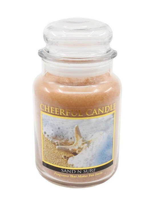 Cheerful Scented Candle with Scent Sand 'N Surf Beige 680gr 1pcs