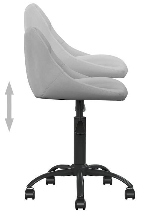 Office Desk Stool with Backrest Gray 44x46x67cm