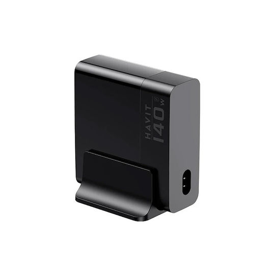 Havit Βάση Φόρτισης GaN με 2 Θύρες USB-A και 3 Θύρες USB-C 140W Power Delivery σε Μαύρο χρώμα (UCLE004)