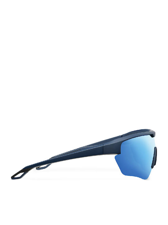 Meller Lila Unisex Ochelari De Soare Cu Ramă Din Plastic Albastru Marin Și Lentile Polarized Albastre Cu Oglindă LL-NAVYBLUES