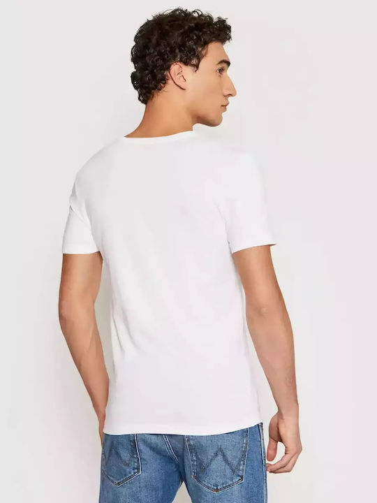 Men's Undershirt Short-sleeved in White Color