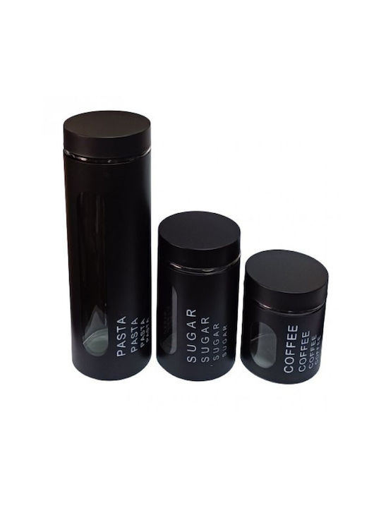 Karvounis Vase Coffee with Lid Glass Black 10x12cm