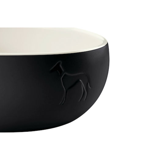 Hunter Ceramic Bowl Food & Water for Dog & Cat 550ml in Black Color