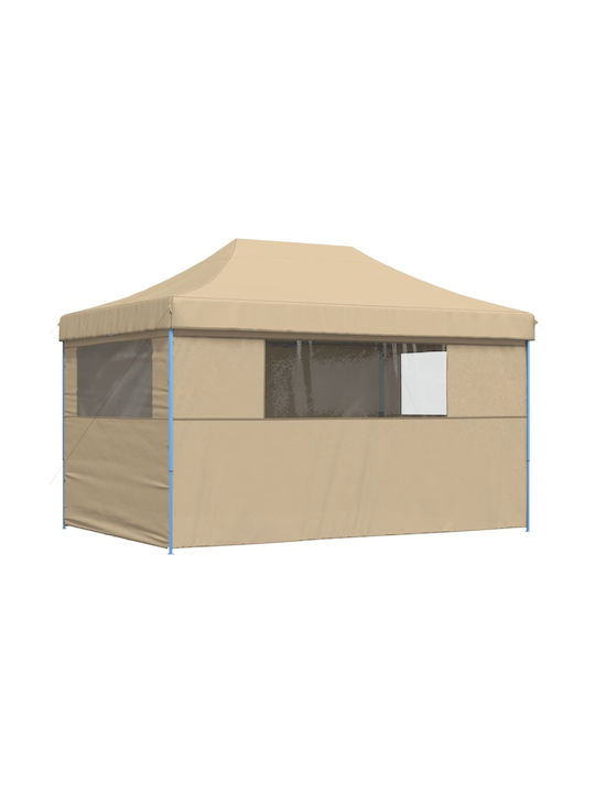 vidaXL Garden Freestanding Gazebo Beige 4.4x2.92cm