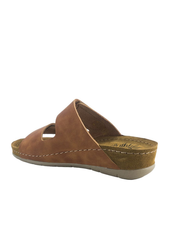 Altea Women's Flat Sandals in Tabac Brown Color