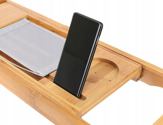 Επιτοίχια Ραφιέρα Μπάνιου Bamboo 112x23x4.5cm Μπεζ