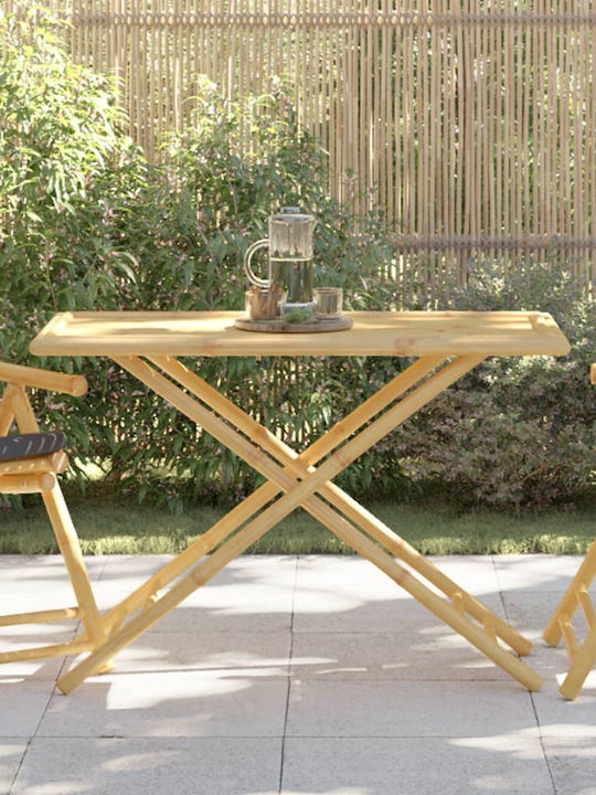 Tisch aus Bambus Zusammenklappbar Bamboo 110x55x75cm