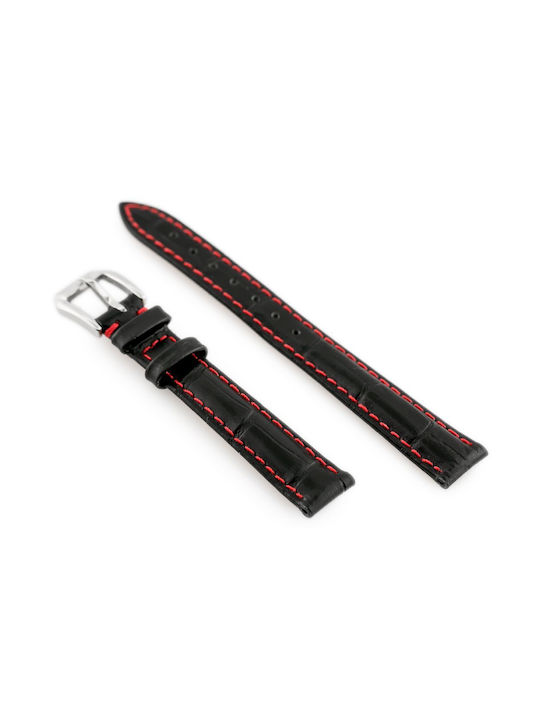 Pacific Leather Strap Black 14mm