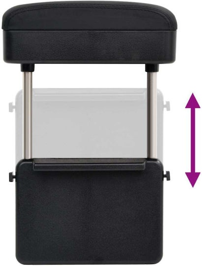 vidaXL Car Leather Armrest Universal Black