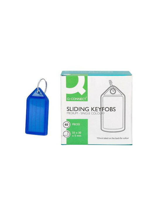 Q-Connect Set Keychain Blue 40pcs