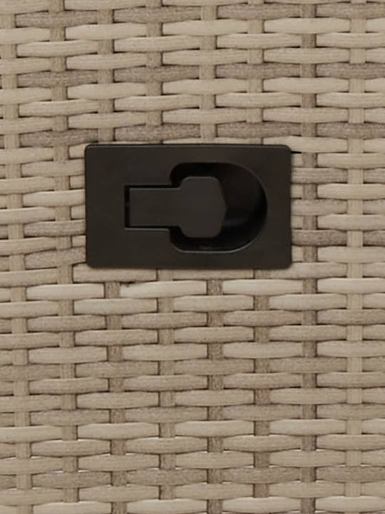 Outdoor-Sessel Rattan Beige mit Kissen 49x50.5εκ.