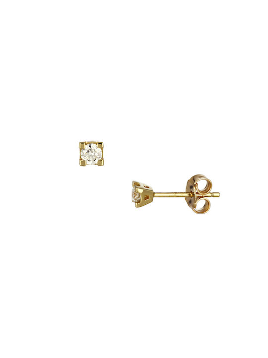 Earrings made of Gold 18K with Diamond