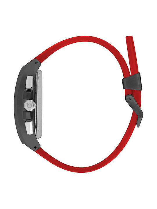 Quantum Hunter Watch Battery with Red Rubber Strap