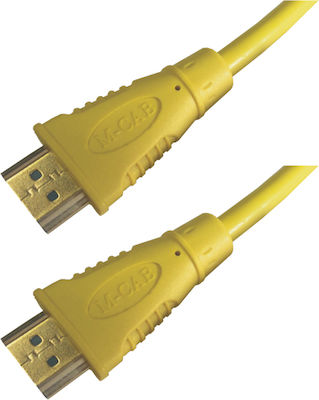 M-Cab Cable HDMI male - HDMI male 2m Κίτρινο