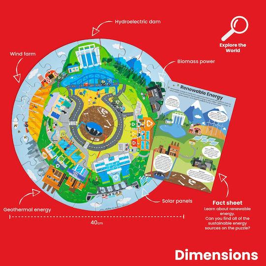 Ξύλινο Παιδικό Puzzle Σφηνώματα 50pcs Kidslife