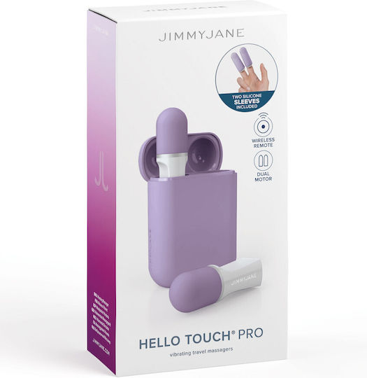 Jimmyjane Hello Touch Pro Вибратор Пръст с Дистанционно Управление 6.2см Лилави