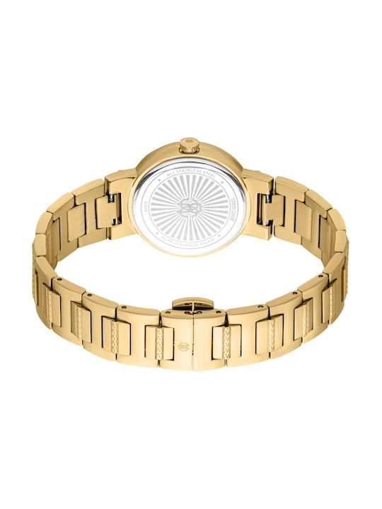 Roberto Cavalli Glam Crystals Watch with Red Metal Bracelet