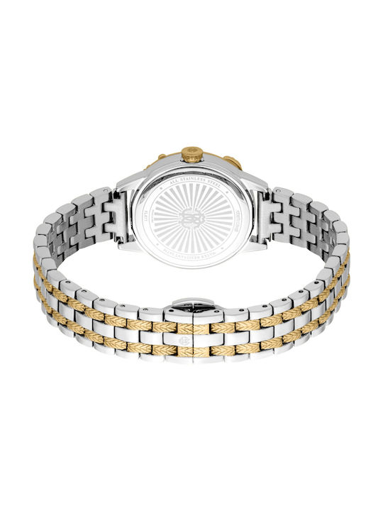 Roberto Cavalli Snake Core Watch with Gold Metal Bracelet