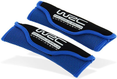 WRC Set of 2pcs Car Seat Belt Pads Blue WRC Blue/Black