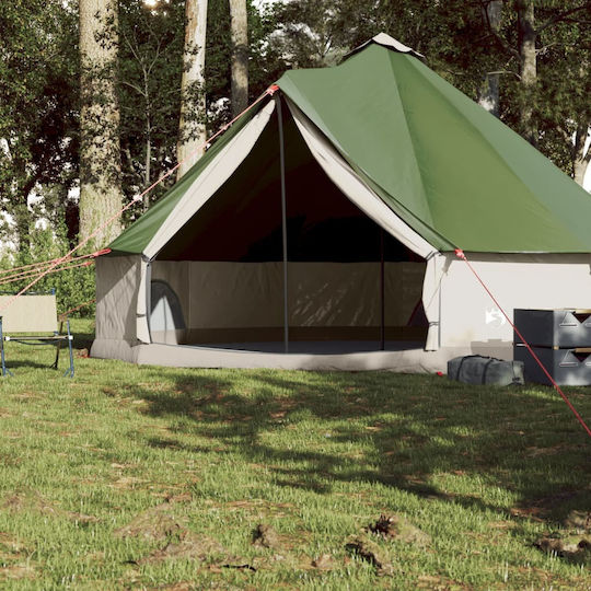 Vidaxl Family Tipi Tent 8 Person Waterproof Green