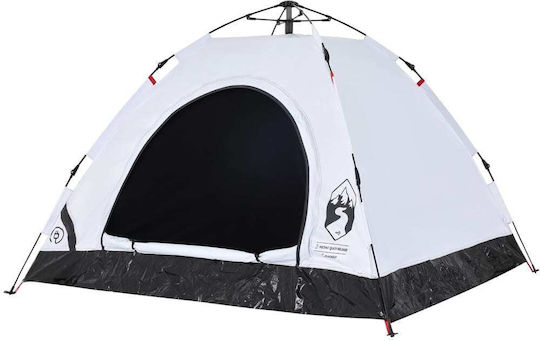 vidaXL Camping Tent Igloo White for 3 People 370x180x116cm