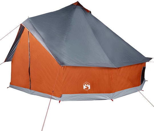 vidaXL Tipi 8 Personen Campingzelt Orange für 8 Personen 410x410x250cm