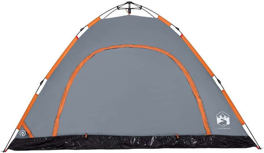 vidaXL Camping Tent Igloo Gray for 5 People 300x300x185cm Grey/Orange