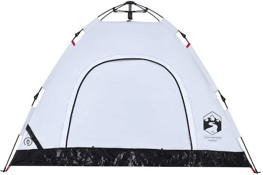 vidaXL Camping Tent Igloo White for 3 People 370x180x116cm