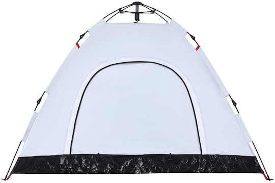 vidaXL Camping Tent Igloo White for 3 People 370x180x116cm