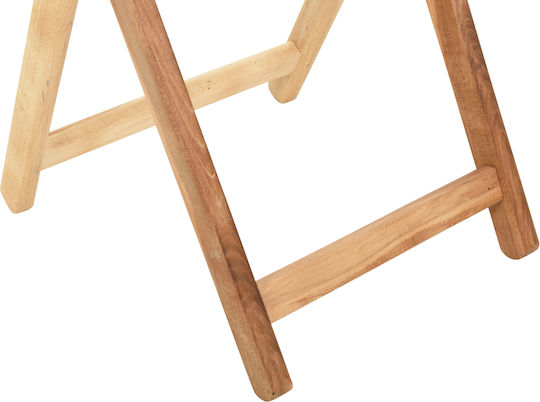 Wooden Masa pentru spații exterioare mici Pliabil Limnos Natural 60x60cm