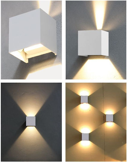 Vivalux Stark Wall-Mounted Outdoor LED Lighting IP65 6W with Adjustable White Light 10x10x10cm